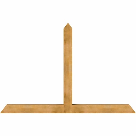 Ekena Millwork Portland Rough Sawn Timber Gable Bracket, Western Red Cedar, 96"W x 64"H x 6"D x 6"F, 16/12 Pitch GBW096X64X0606POR00RWR